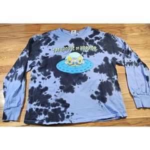 The Simpsons Treehouse Of Horror Aliens Tie-Dye Long Sleeve - Adult Medium